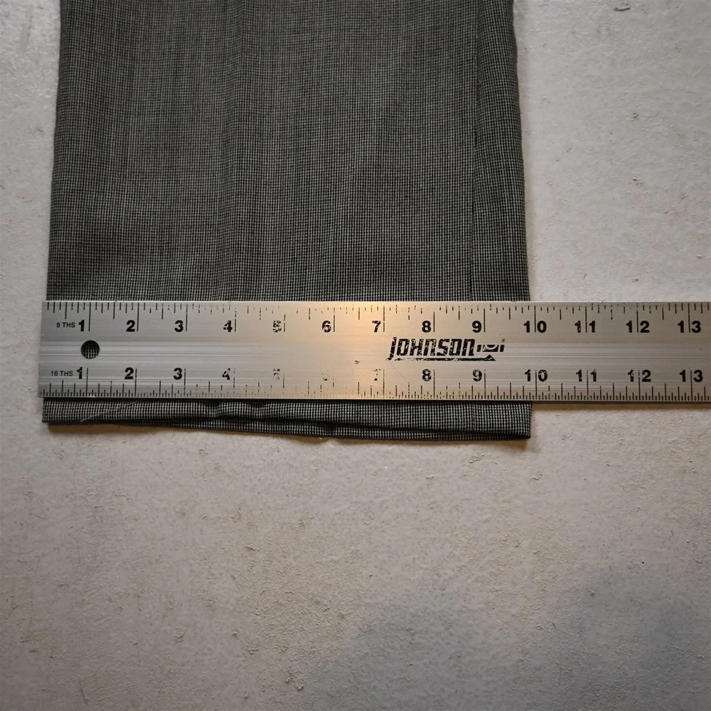 Jos A Bank 40x29 Gray Nailshead 100% Wool Pleated Executive Dress Mens Pants_7